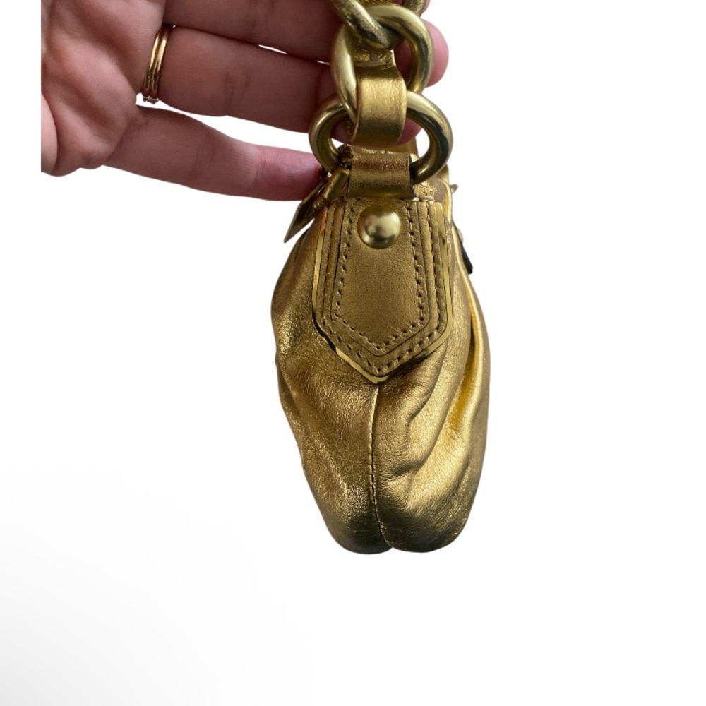 COACH Amanda Pippa 13594 Turnlock Gold Chain Bag - Rare Metallic Y2K Purse - Picture 6 of 12